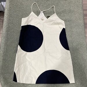 J. Crew Black and White Polka Dot Mini Shift Dress